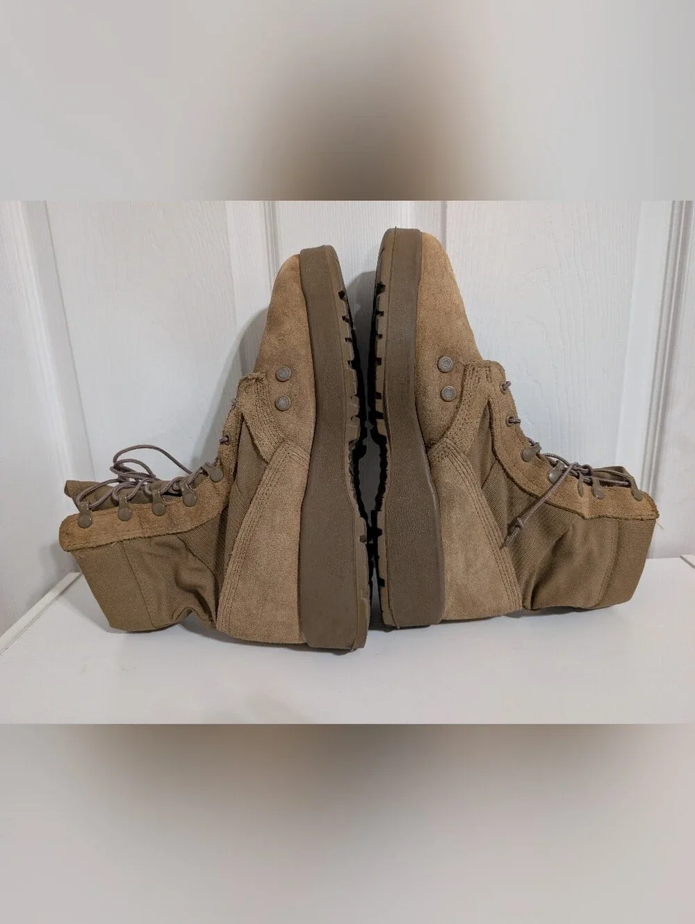 Vibram Hot Weather Army Combat Boots Coyote Sole Lace Up Size 10 Made in USA